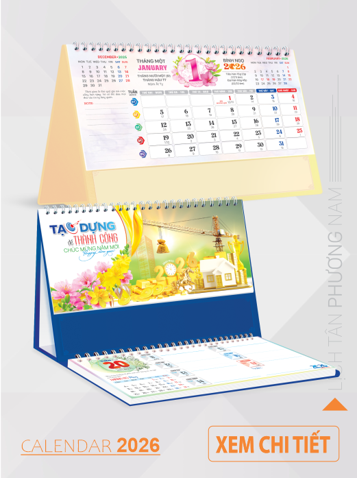 lịch để bàn 2026